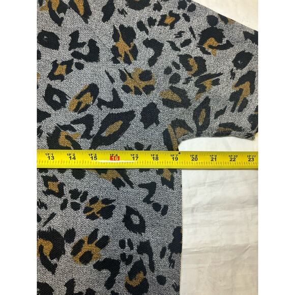 Zara Trafulac Womens Crew‎ Neck Gray Blk Brn Sweater Dress Medium - Picture 4 of 6